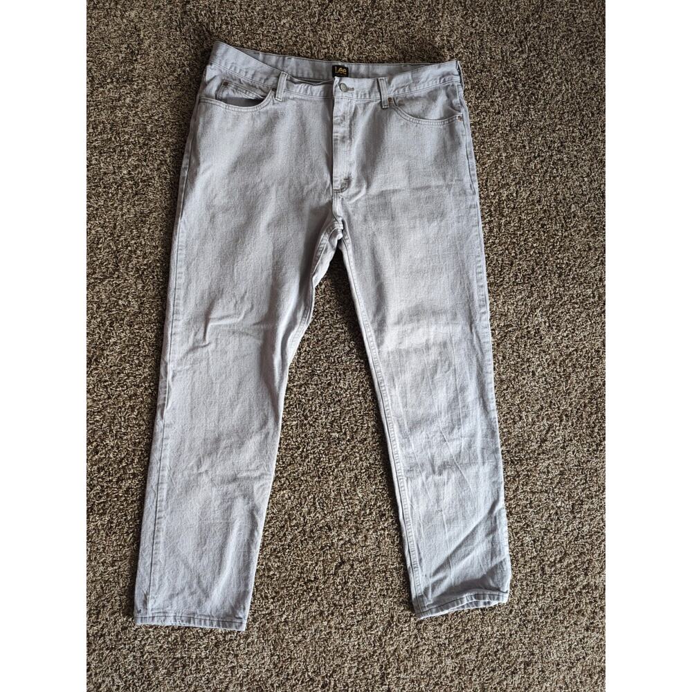 Lee Jeans Men's 40x32 Vintage Light Grey